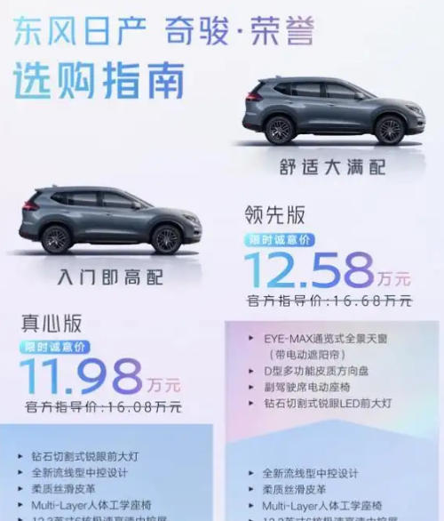 奇骏·荣誉正式上市：国内SUV市场再添劲旅